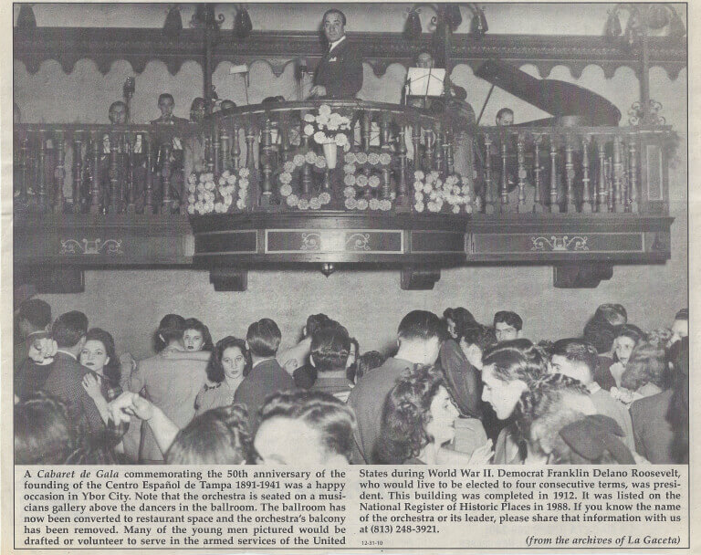 Centro Español 50th anniversary cabaret article
